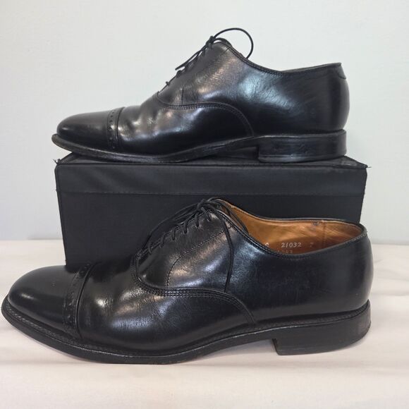 Allen Edmonds Mens Black Byron Leather Dress Shoes Size 9.5 C Narrow Business main image 10